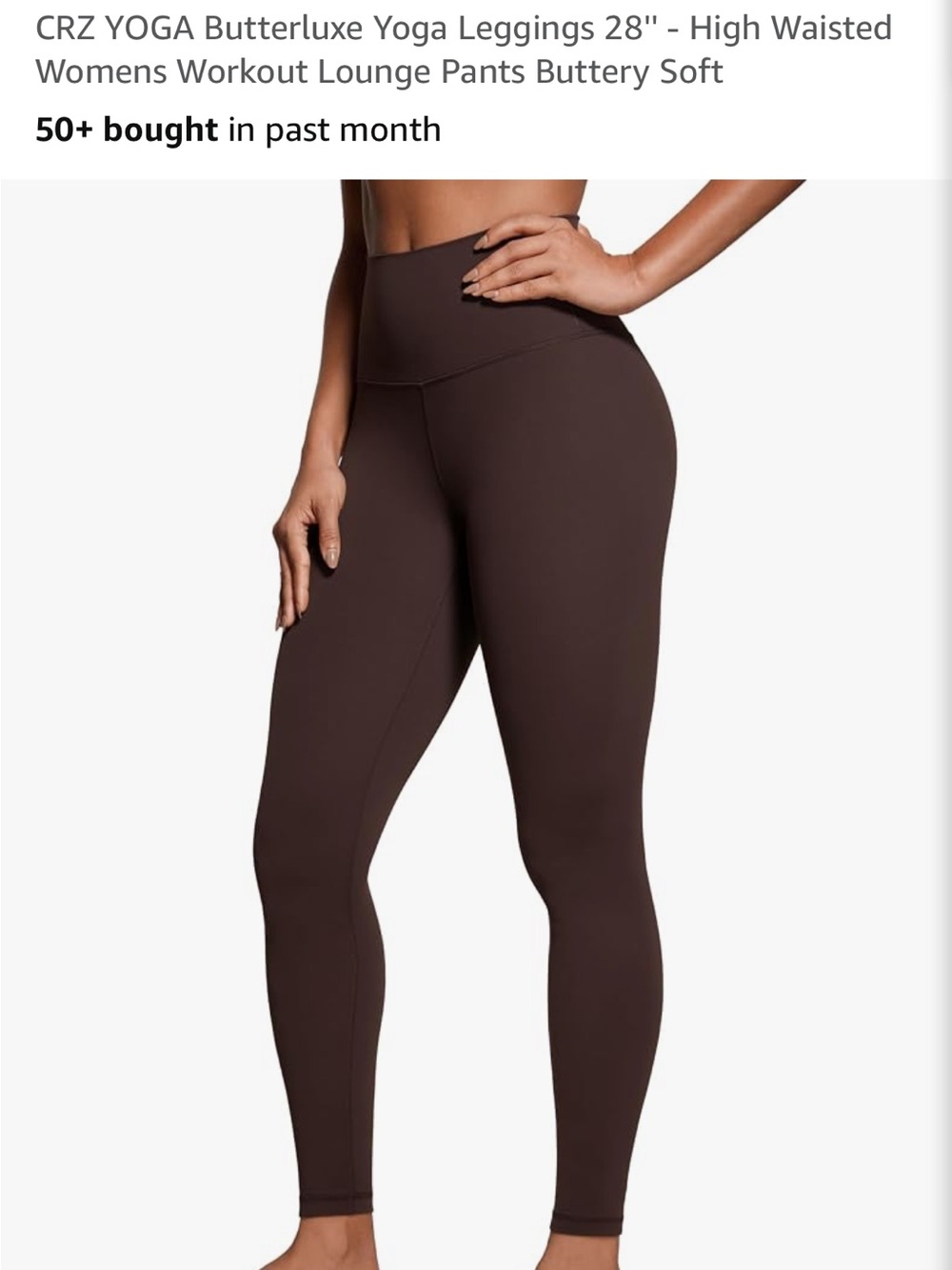 CRZ YOGA Butterluxe High-Waisted Leggings in Brown